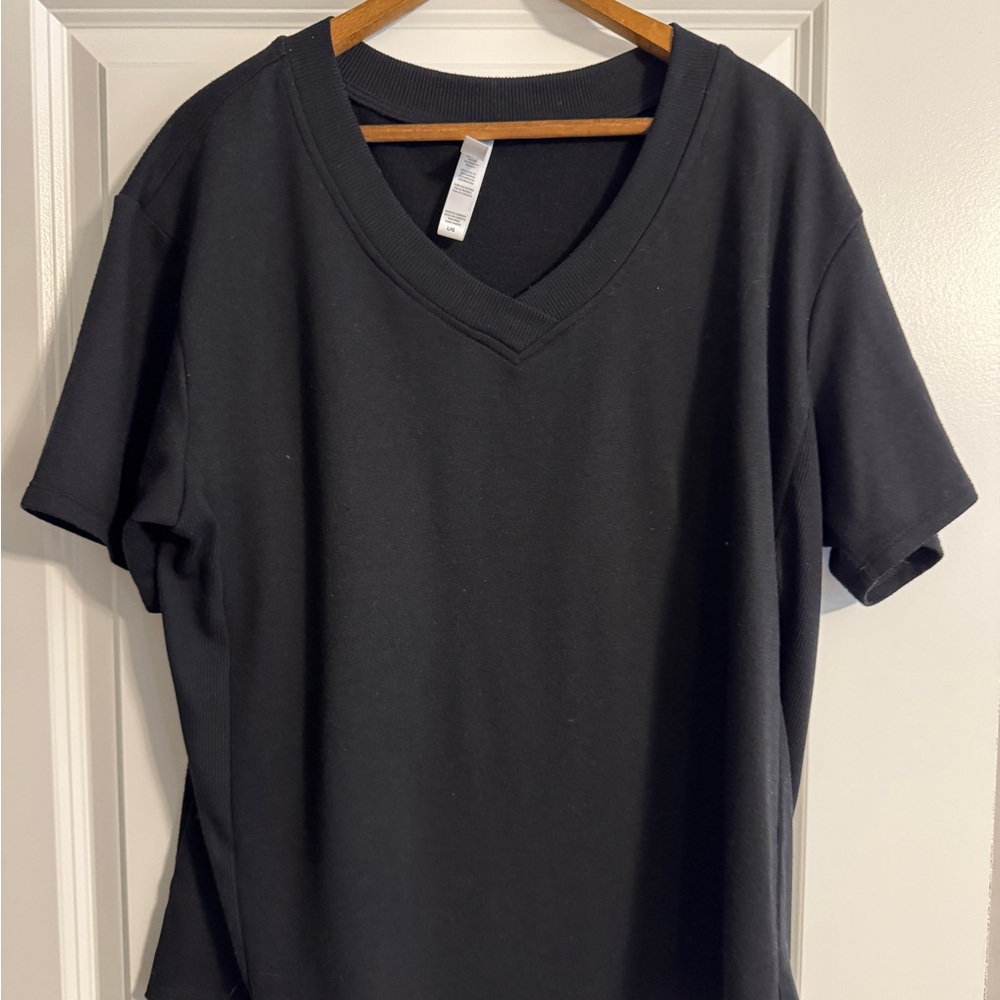 Black V-Neck Top
